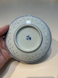 16 Chinese blue and white cups and 24 saucers, various marks, Kangxi and later