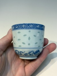 16 Chinese blue and white cups and 24 saucers, various marks, Kangxi and later