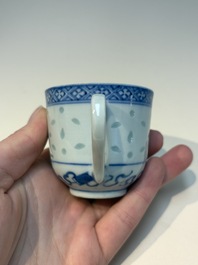 16 Chinese blue and white cups and 24 saucers, various marks, Kangxi and later