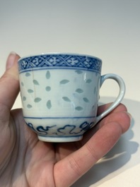 16 Chinese blue and white cups and 24 saucers, various marks, Kangxi and later