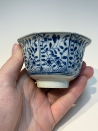 16 Chinese blue and white cups and 24 saucers, various marks, Kangxi and later