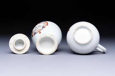A Chinese armorial export 12-piece tea service with crowned monograms, Qianlong