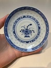 16 Chinese blue and white cups and 24 saucers, various marks, Kangxi and later