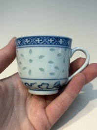 16 Chinese blue and white cups and 24 saucers, various marks, Kangxi and later