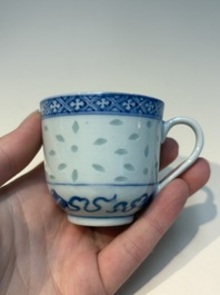 16 Chinese blue and white cups and 24 saucers, various marks, Kangxi and later