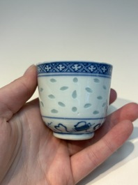 16 Chinese blue and white cups and 24 saucers, various marks, Kangxi and later