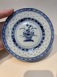 16 Chinese blue and white cups and 24 saucers, various marks, Kangxi and later