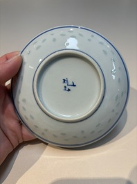 16 Chinese blue and white cups and 24 saucers, various marks, Kangxi and later