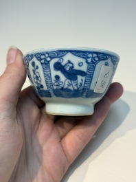 16 Chinese blue and white cups and 24 saucers, various marks, Kangxi and later