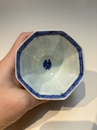 16 Chinese blue and white cups and 24 saucers, various marks, Kangxi and later
