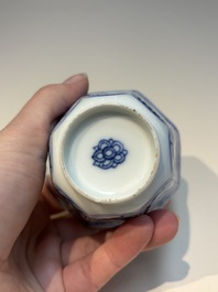 16 Chinese blue and white cups and 24 saucers, various marks, Kangxi and later