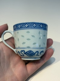 16 Chinese blue and white cups and 24 saucers, various marks, Kangxi and later