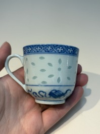 16 Chinese blue and white cups and 24 saucers, various marks, Kangxi and later