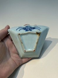 A group of Chinese and Japanese famille verte, blue and white wares, Kangxi and later