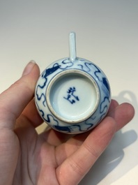 16 Chinese blue and white cups and 24 saucers, various marks, Kangxi and later