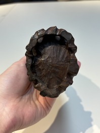 Six Chinese wooden and bamboo carvings, 19/20th C.