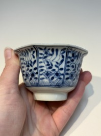 16 Chinese blue and white cups and 24 saucers, various marks, Kangxi and later