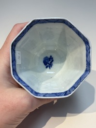 16 Chinese blue and white cups and 24 saucers, various marks, Kangxi and later