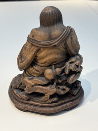 Six Chinese wooden and bamboo carvings, 19/20th C.