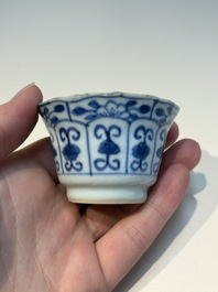 16 Chinese blue and white cups and 24 saucers, various marks, Kangxi and later