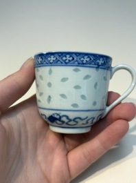 16 Chinese blue and white cups and 24 saucers, various marks, Kangxi and later