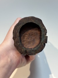 Six Chinese wooden and bamboo carvings, 19/20th C.