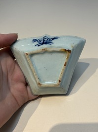 A group of Chinese and Japanese famille verte, blue and white wares, Kangxi and later