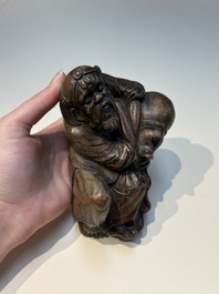 Six Chinese wooden and bamboo carvings, 19/20th C.