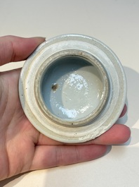 A Chinese grisaille semi-erotic 'La Nourriture' nine-piece tea service, Qianlong