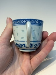 16 Chinese blue and white cups and 24 saucers, various marks, Kangxi and later