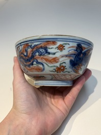A group of Chinese and Japanese famille verte, blue and white wares, Kangxi and later
