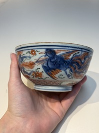 A group of Chinese and Japanese famille verte, blue and white wares, Kangxi and later