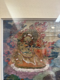 A fine Tibetan 'Begtse Chen' thangka, 18th C.