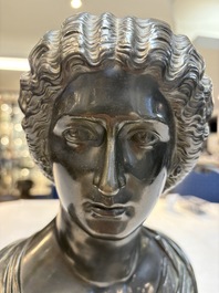 A parcel-gilt bronze bust of a Roman woman, possibly Livia Drusilla or Agrippina the Elder, France, Empire period, early 19th C.
