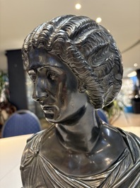 A parcel-gilt bronze bust of a Roman woman, possibly Livia Drusilla or Agrippina the Elder, France, Empire period, early 19th C.