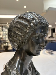 A parcel-gilt bronze bust of a Roman woman, possibly Livia Drusilla or Agrippina the Elder, France, Empire period, early 19th C.