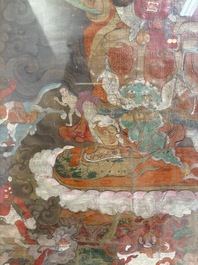 A fine Tibetan 'Begtse Chen' thangka, 18th C.