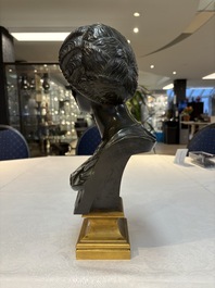 A parcel-gilt bronze bust of a Roman woman, possibly Livia Drusilla or Agrippina the Elder, France, Empire period, early 19th C.