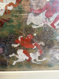 A fine Tibetan 'Begtse Chen' thangka, 18th C.