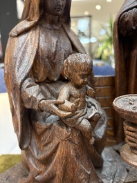 A Flemish carved wooden 'Adoration of the Magi' group, 18th C.