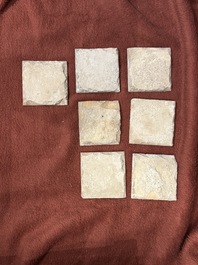 A collection of 60 polychrome 'Palmette' tiles, Spain or Portugal, 17th C.