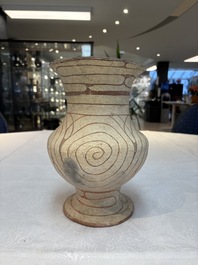 Three Thai pottery vases, Ban-Chiang, 7/4th C. B.C.