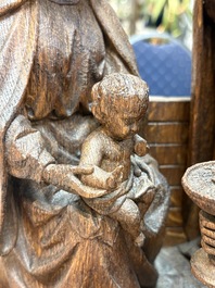 A Flemish carved wooden 'Adoration of the Magi' group, 18th C.