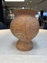Three Thai pottery vases, Ban-Chiang, 7/4th C. B.C.