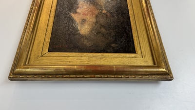 Jakob Smits (1855-1928): 'Malvina', oil on canvas and panel, signed, 1888-1899