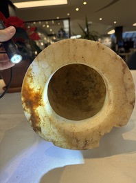 A large Egyptian alabaster jar, probably Middle Kingdom, 1987-1640 B.C.