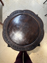 A large Chinese hongmu stand, 19th C.
