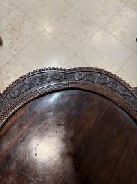 A large Chinese hongmu stand, 19th C.