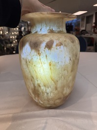 A large Egyptian alabaster jar, probably Middle Kingdom, 1987-1640 B.C.