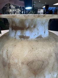 A large Egyptian alabaster jar, probably Middle Kingdom, 1987-1640 B.C.